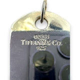 Tiffany & CO 925 Sterling Silver 2003 Coin Edge Dog Tag Pendant Charm