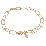 David Yurman Solid 18kt Yellow Gold Oval Twisted Link 7.5" Chain Bracelet