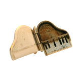 Vintage Solid 14kt Yellow Gold and Enamel Piano Dangle Charm