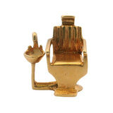 Vintage Solid 14kt Yellow Gold Dentist's Chair and Sink Moving Charm