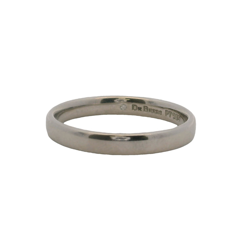 De Beers DB Classic 3mm Band in Platinum Size 7.5