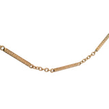 Antique 1910-30s 14kt Rose Gold Bar Deco Pattern 13.25" Pocket Watch Chain