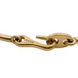 MAOR Solid 18kt Yellow Gold Circinus Hook Bangle Bracelet Size 7.5 M