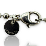 Return to Tiffany & Co 925 Sterling Silver Dog Tag Beaded Chain 34" Necklace Pendant Charm