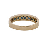 Vintage EFFY 14kt Yellow Gold and Channel Set Graduated Sapphires Ring Band Size 6