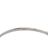 Solid 14kt White Gold and Diamond 1.3mm Stackable Wedding Band Ring Size 7.75