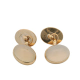 Antique 1920-30s 14kt Yellow Gold and Double Sided Cabochon MoonstoneFrench Cufflinks