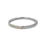 Solid 14kt White Gold 0.21ctw Lab Created Diamond Wedding Half-Eternity Band