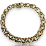 Vintage Tiffany & Co 14k 585 Yellow Gold Double Curb Empty Charm Bracelet