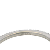 Solid 14kt White Gold and 0.50ctw Natural Diamond Wedding Eternity Band Ring Size 6.75