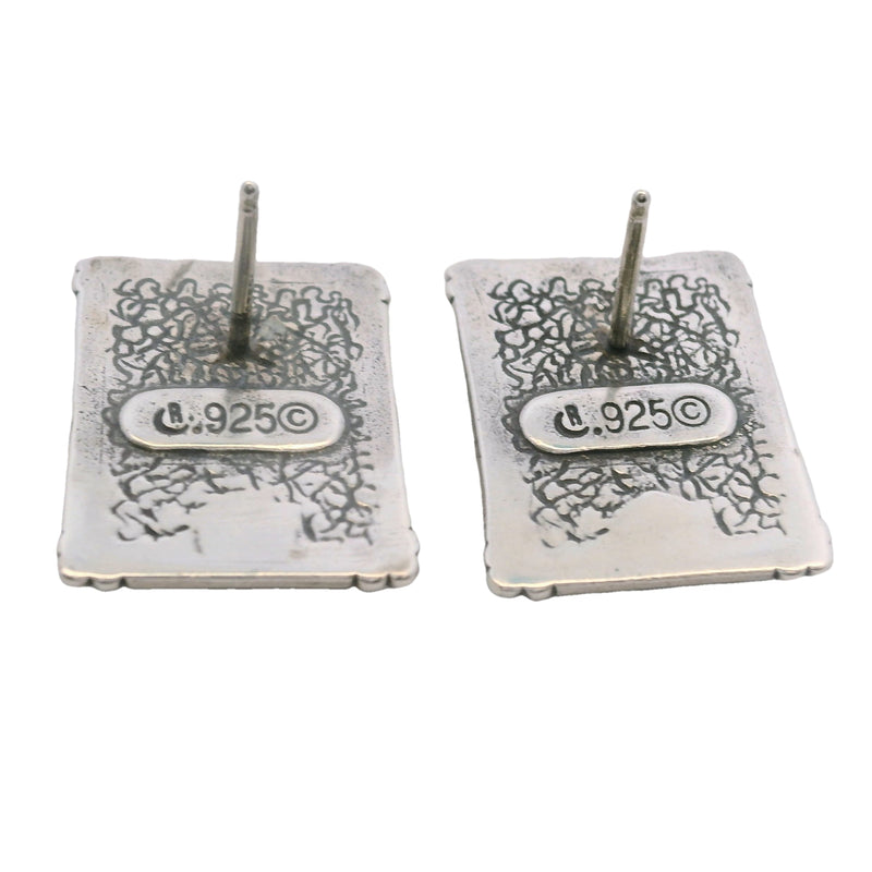 Carolyn Pollack 925 Sterling Silver Coral, Turquoise, and Lapis Southwest Stud Earrings