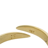 Solid 18kt 750 Yellow Gold Crossover 4.5mm Comfort Wrap Ring Size 4