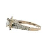 Vera Wang Love Solid 14kt White Gold 1 1/3 Diamond Emerald Cut Engagement Ring Size 7.5