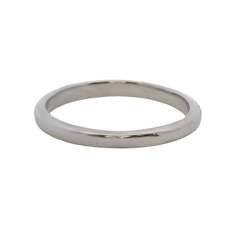 Harriet Kelsall 14kt White Gold and Diamond Half-Eternity Wedding Band Ring Size 6.75