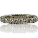 Diamond Eternity Wedding Band Ring Size 5.5 14kt White Gold Rhodium Plated 1ctw
