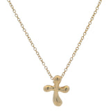 Vintage Tiffany & Co Elsa Peretti Solid 18kt Yellow Gold Cross Pendant 19" Necklace