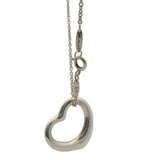 Tiffany & Co Elsa Peretti 925 Sterling Silver 22mm Open Heart Pendant On 16" Chain