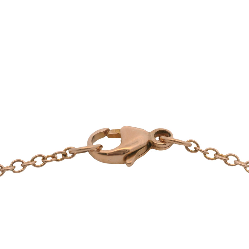 Kimberly McDonald Solid 18kt Rose Gold 6" Hamsa Hand Bracelet with Diamond