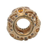 Pandora Rare Retired 14kt Yellow Gold "Color Fresco" Multicolor CZ Spacer Charm