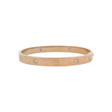 Custom Cartier 18kt Rose Gold 0.28ctw Diamond Screw Love Bracelet 17 Screwdriver