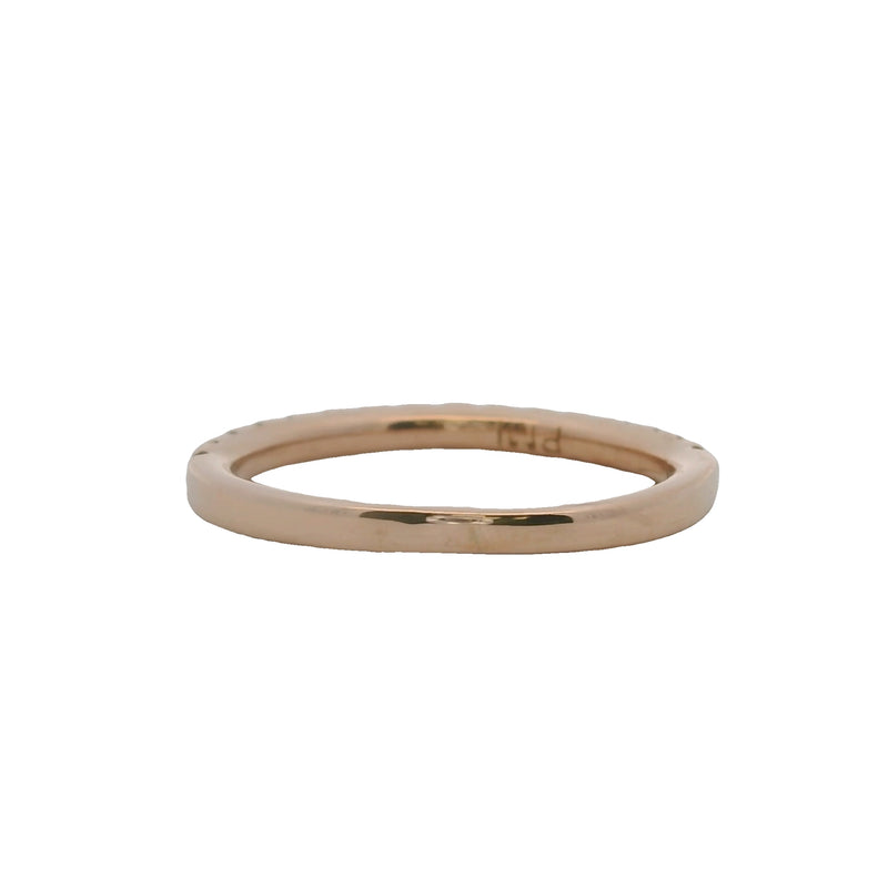 Solid 14kt Rose Gold and 0.34ctw Diamond Stackable Wedding Band Ring Size 5.75