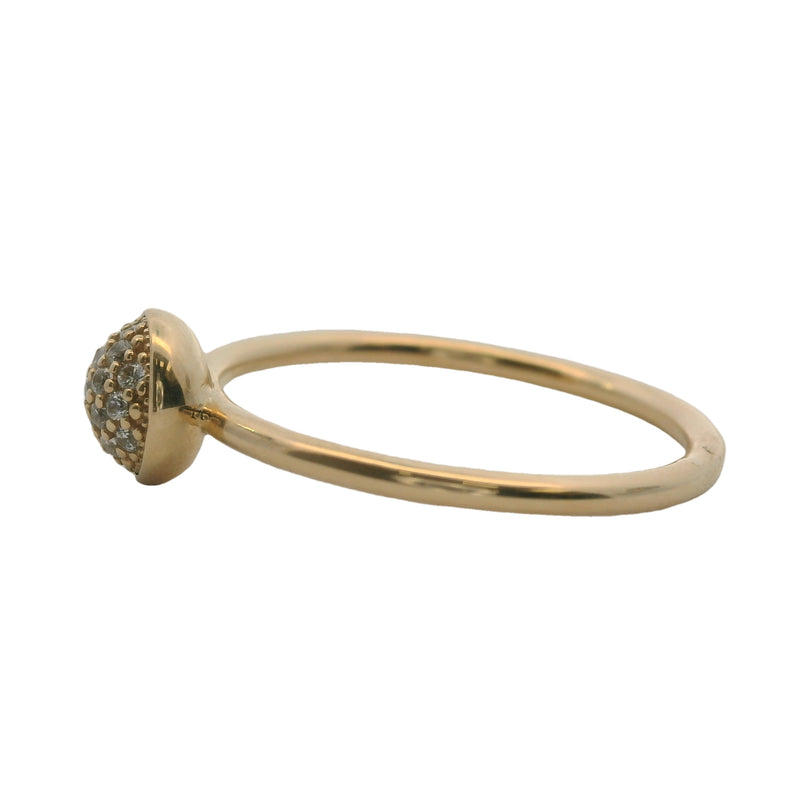 Pandora Solid 14kt Yellow Gold CZ Cubic Zirconia Cluster Ring Size 8.5 58