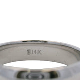 Blue Nile Solid 14kt White Gold 5mm Classic D-Shape Band Ring Size 8.5