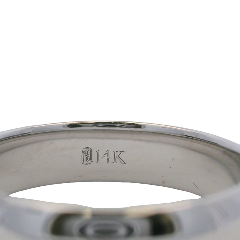 Anillo de oro blanco macizo de 14 kt de Blue Nile con banda clásica en forma de D de 5 mm, talla 8.5
