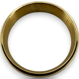 Blue Nile Retired Solid 14kt Yellow Gold Brushed Satin Finish Wedding Band Ring with Polished Sides Size 8.5