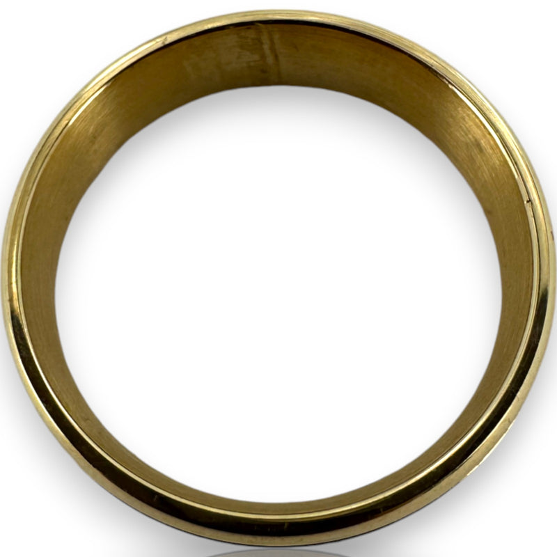 Anillo de bodas Blue Nile retirado de oro amarillo macizo de 14 kt con acabado satinado cepillado y lados pulidos, talla 8.5