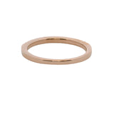 Solid 14kt Rose Gold and Diamond Line 2mm Wide Stackable Band Ring Size 7