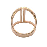 EFFY Solid 14kt Rose Gold and Diamond Cocktail Long Cage Ring Size 7