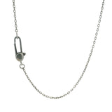 GUCCI Italian 925 Sterling Silver Trademark Heart Pendant Necklace 19"