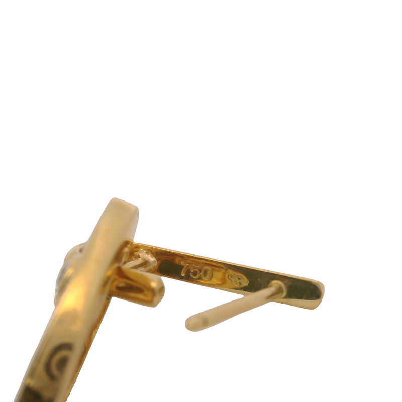 Georg Jensen Rare Solid 18kt Yellow Gold Modern Single Dangle Earring with Diamond