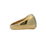 Kabana Solid 18kt 750 Yellow Gold Opal and Diamond Halo Statement Ring Size 11