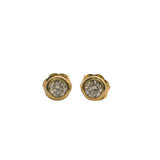 Mejuri 14kt Yellow Gold Round Bezel Set Natural Diamond 0.2ctw 4mm Stud Earrings