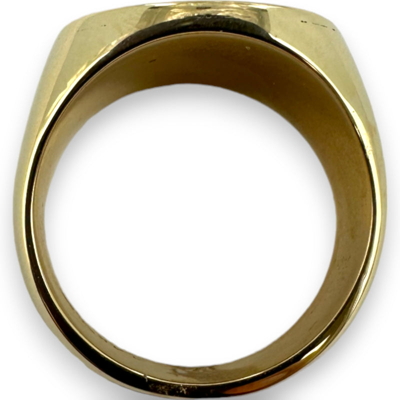 IB Goodman Vintage 1940s Mens 14kt Yellow Gold Signet Ring with Fillable Engraving
