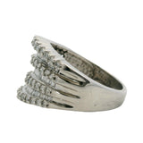 EFFY Classique Retired Solid 14kt White Gold and 1.50ctw Stacked Diamond Ring Size 9