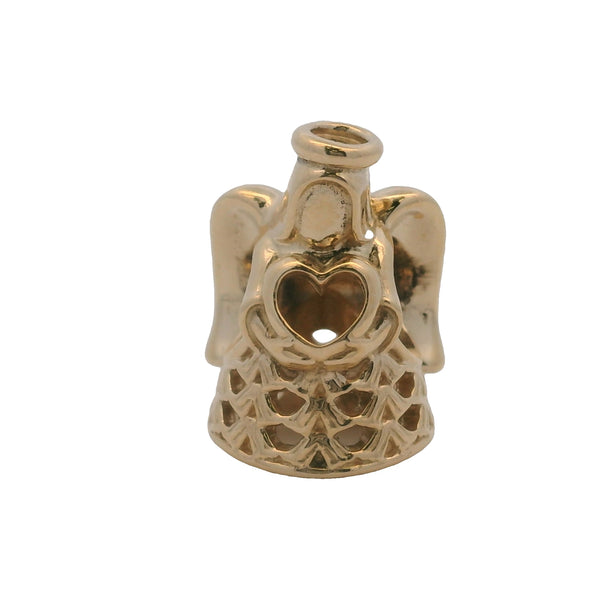 Retired Pandora Solid 14kt Yellow Gold Angel of Grace Spacer Slider Charm