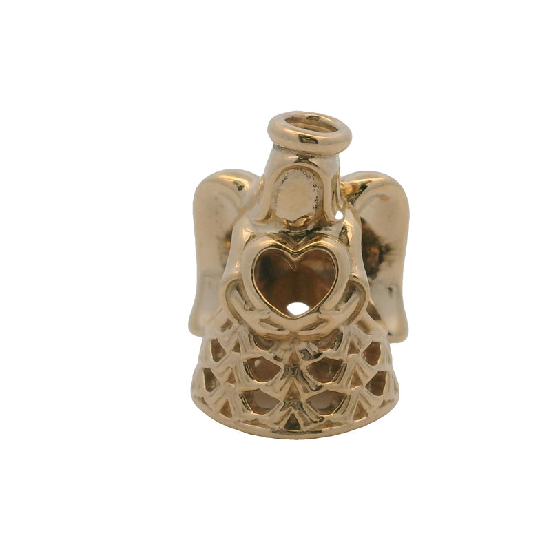 Retired Pandora Solid 14kt Yellow Gold Angel of Grace Spacer Slider Charm