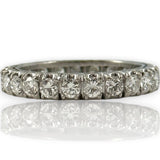 Palladium Custom Made 2.30ctw Round Brilliant Diamond 3.8mm Eternity Stackable Wedding Band Ring Size 8.5