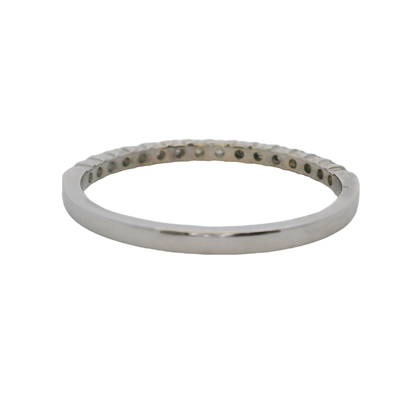 14kt White Gold and Diamond 1.6mm Stackable Wedding Band Ring Size 7