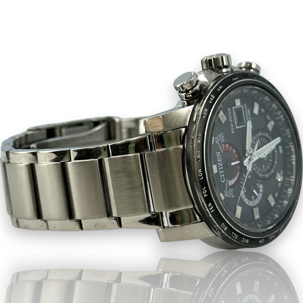 Citizen H820-S103959 Eco-Drive World Time Radio Controlled 43mm Watch