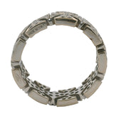 Garrard Italian Solid 18kt White Gold and 0.35ctw Diamond Cross Eternity Band Ring Size 5