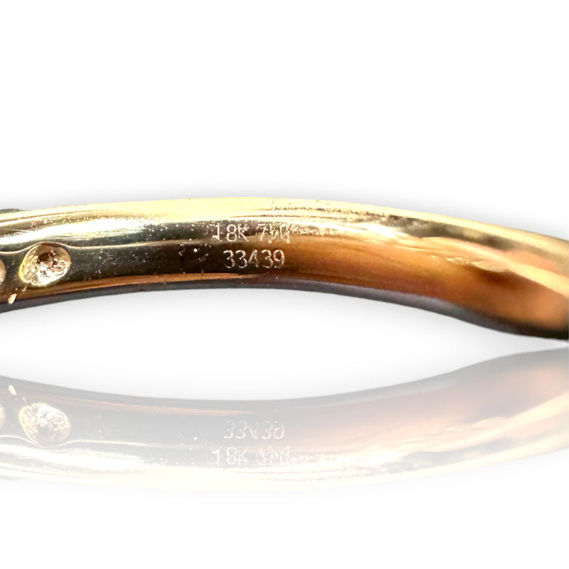 18kt White Gold Half Eternity 3.3mm Wedding Band with Two Rows of Diamonds