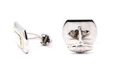 Dunhill 925 Sterling Silver & 14k 585 Yellow Gold Blank Signet Cuff links