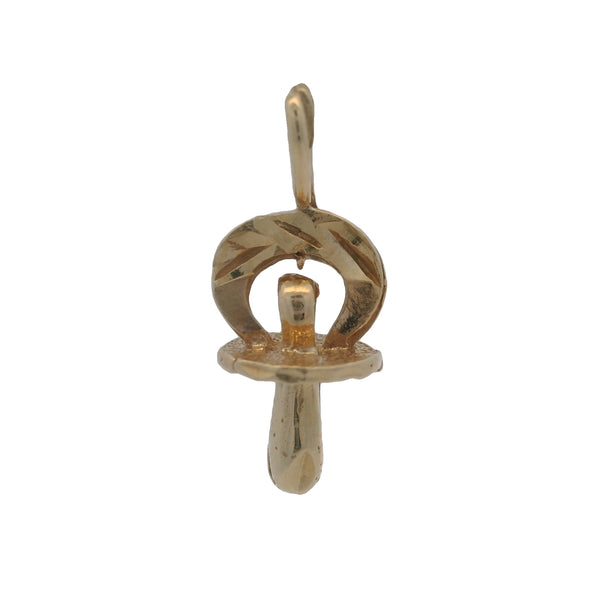 Vintage Solid 14kt Yellow Gold Baby Pacifier Binky Charm – GEM
