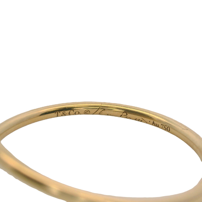 Tiffany & CO Elsa Peretti 0.10ctw Bezel Set Diamond Hoop Bypass Ring Size 6