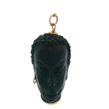Vintage Italian Solid 18kt and Ebony Wood Blackamoor Head Charm Pendant