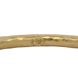 Roberto Coin Solid 18kt Yellow Gold Hammered Martellato 8" Bangle Bracelet with Signature Ruby